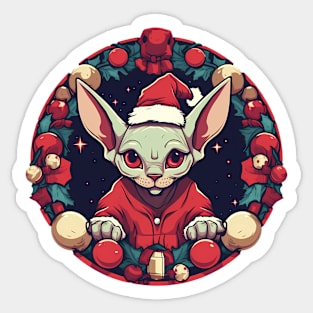 Sphynx Cat Xmas, Love Cats Sticker